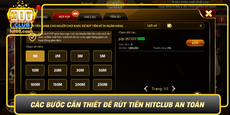 Rút Tiền HitClub Nhanh Chóng - An Toàn Cho Người Mới 2 Cac Buoc Can Thiet De Rut Tien Hitclub An Toan0