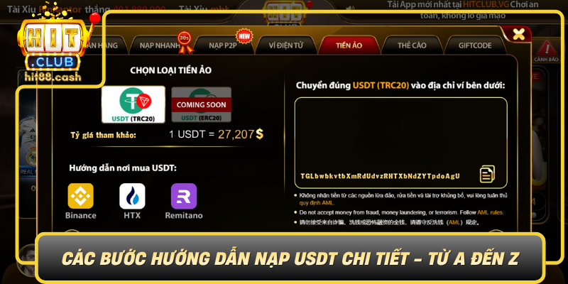 Hướng Dẫn Nạp USDT Nhanh Chóng - Bảo Mật Cho Người Mới 3 Cac Buoc Huong Dan Nap Usdt Chi Tiet Tu A Den Z0