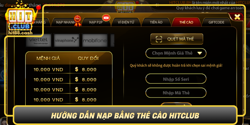 Huong Dan Nap Bang The Cao Hitclub Cac Buoc Cu The Tu A Den Z